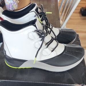 Sorel Sea Salt and Black Waterproof Boots